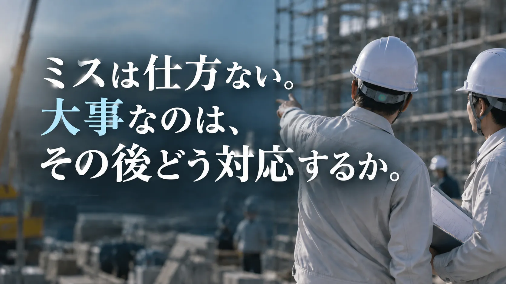 ミスは仕方ない。大事なのはその後の対応|現場で大切にしている考え方